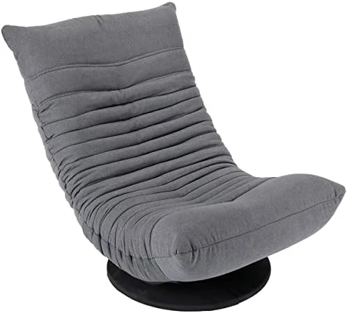 BIRDROCK HOME Swivel Floor Chair For Adults Or Kids | 30.5" H X 23.64" W. 8" Thick Cushion | Grey | 360 Rotating Gaming Seats | Comfy Back Support | Foldable Banana Chair - Image 9