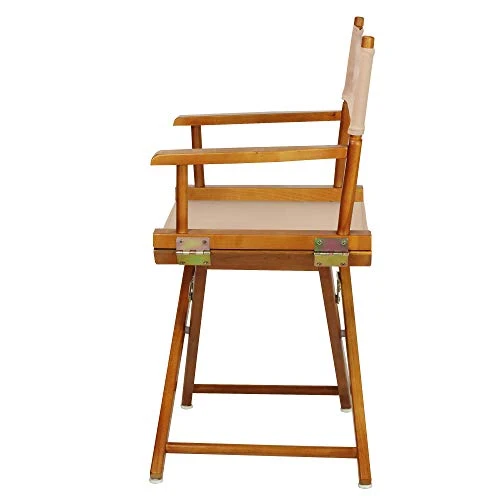 Casual Home Director's Chair ,Honey Oak Frame/Tan Canvas,18" - Classic Height - Image 4