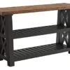 Martin Svensson Home Sofa Console Table, Black Stain And Natural