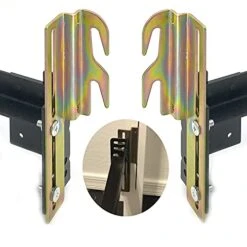 2Pcs #711 Bed Frame Bolt On To Hook On Conversion Brackets For Headboard With Hardware, Adjustable Bed Rail Hook Plate Adapter,Hook On Bed Rails Brackets