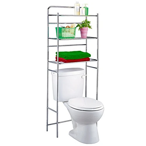 Tatkraft Tanken - Over The Toilet 3-Tier Shelf, Bathroom Space Saving Rack, 23.4 X 10.2 X 59.6 Inch. - Image 4