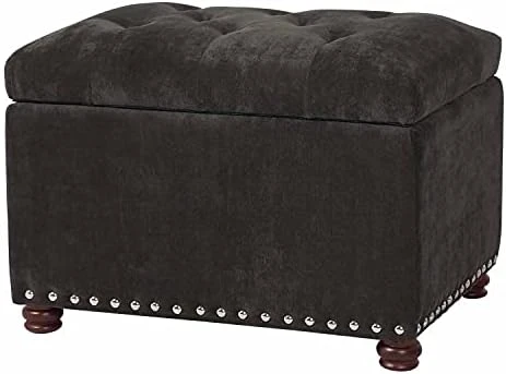 Joveco Storage Ottoman Rectangular Fabric Organization Bench (Beige) - Image 14