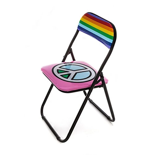 Seletti Blow Peace Folding Chair With Decor