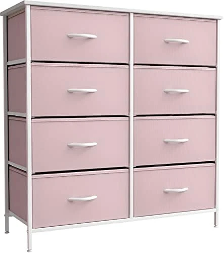 Sorbus Kids Dresser With 8 Drawers - Storage Unit Organizer Chest For Clothes - Bedroom, Kids Room, Nursery, & Closet (Pink, 31.5 X 12 X 32-8 Drawer) - Image 8
