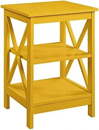 Convenience Concepts Oxford End Table With Shelves, Coral - Image 8