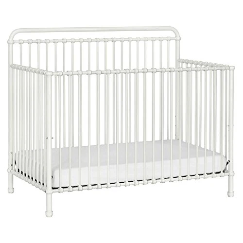 NAMESAKE Winston 4-in-1 Convertible Mini Metal Crib In Vintage Gold, Greenguard Gold Certified - Image 2