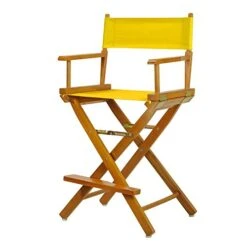 Casual Home 220-05/021-34 Director Chair 24" - Counter Height Honey OakFrame/Gold Canvas