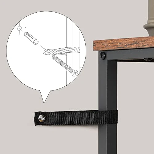 HOOBRO Over Toilet Bathroom Organizer, 2-Tier Over The Toilet Storage Shelf, With Toilet Paper Holder And Hooks, Sturdy And Durable, For Bathroom, Toilet, Rustic Brown And Black BF49TS01 - Image 6