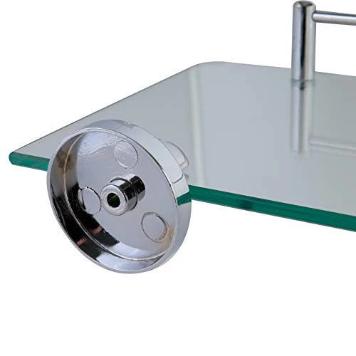 Axxentia Bad 282100 Corner Shelf 35x26 Cm With Chrome-Plated Railing And Glass Base By Axxentia Bad - Image 4