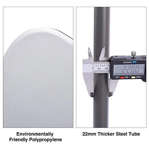 REDCAMP 34" Square Folding Card Table With Resin Top, Portable Fold In Half Small Card Tables With Collapsible Legs For Adults Indoor Outdoor Use, White - Image 4