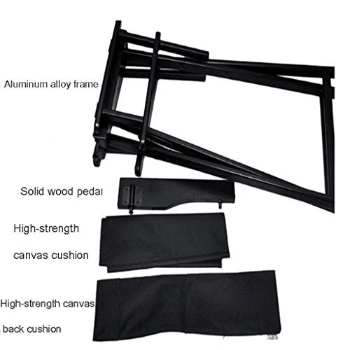 Makeup Artist Chair, Aluminium Lightweight Strong Folding Professional Makeup Artist Director Chair (Color : Pink) - Image 4