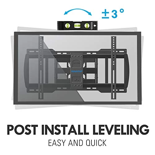 MOUNTUP TV Wall Mount Swivel Tilt For Most 42-70 Inch Flat/Curved Screen TVs Some Up To 82 Inch, Full Motion TV Mount Bracket Max VESA 600x400mm, Up To 100lbs, Fits Max 16", 18", 24" Studs MU0012-24K - Image 3