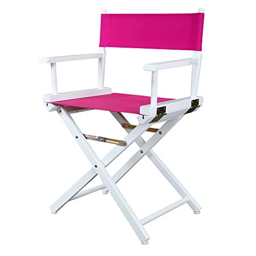 Casual Home 200-01/021-30 Director Chair 18" - Classic Height WhiteFrame/Magenta Canvas