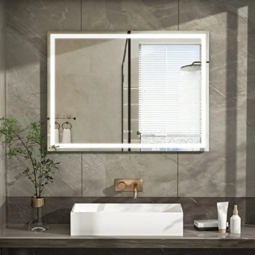 COZZIE Bathroom Vanity Mirror,60x28 Inch Lighted Vanity Mirror,3-Color 3000-6000k Dimmable Anti-Fog CRI 90+ Bathroom Mirrors For Wall(White/Natural/Warm Lights) - Image 7