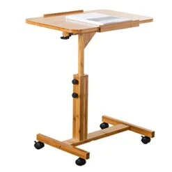 WYKDD Height Adjustable Mobile Laptop Stand Desk Rolling Cart, Height Adjustable From (Size : 50x70cm)