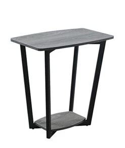 Convenience Concepts Graystone End Table, Weathered Gray / Black Frame