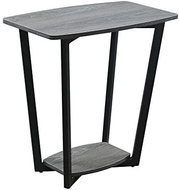 Convenience Concepts Graystone End Table, Weathered Gray / Black Frame - Image 8
