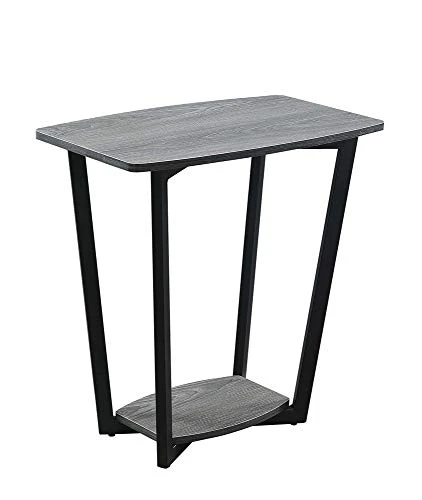 Convenience Concepts Graystone End Table, Weathered Gray / Black Frame