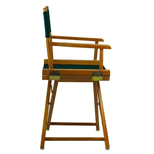 Casual Home Director's Chair ,Honey Oak Frame/Hunter Green Canvas,18" - Classic Height - Image 3