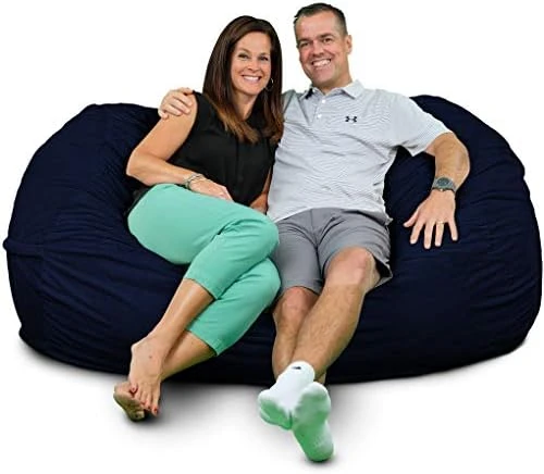 ULTIMATE SACK Lounger Bean Bag Chair: Giant Foam-Filled Furniture - Machine Washable Covers, Double Stitched Seams, Durable Inner Liner, And 100% Virgin Foam. Corner Chair. (Charcoal, Fur) - Image 12