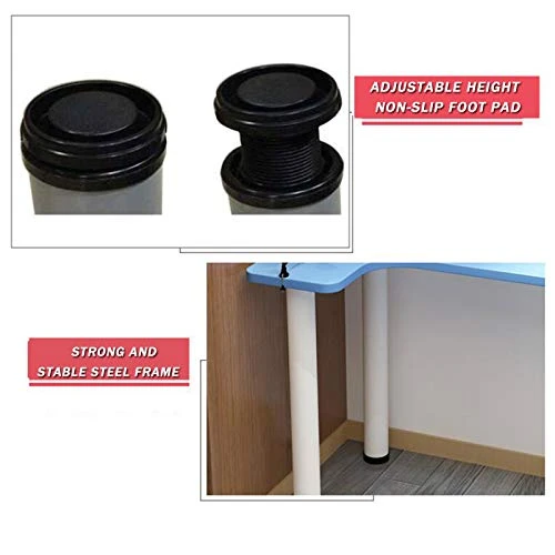 HXXXIN Metal Table Leg Desk, Heavy Duty Table Leg Triangle, Office Combination Computer Desk DIY Furniture, Without Chair - Image 4