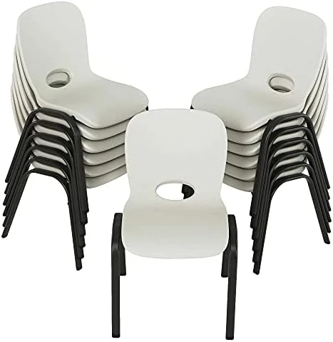 Lifetime 80473 Kids Stacking Chair (4 Pack), Lime Green - Image 9