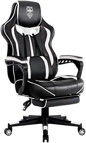 Vonesse Pink Gaming Chair PC Game Chair For Girls Racing Style Reclining Computer Chair With Footrest Office Swivel Ergonomic Gaming Computer Chair With Massage High Back Gaming Chairs For Adults - Image 12