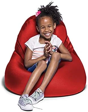 Jaxx Nimbus Spandex Bean Bag Chair Furniture For Kids Rooms, Playrooms, And More, Small, Navy - Image 4