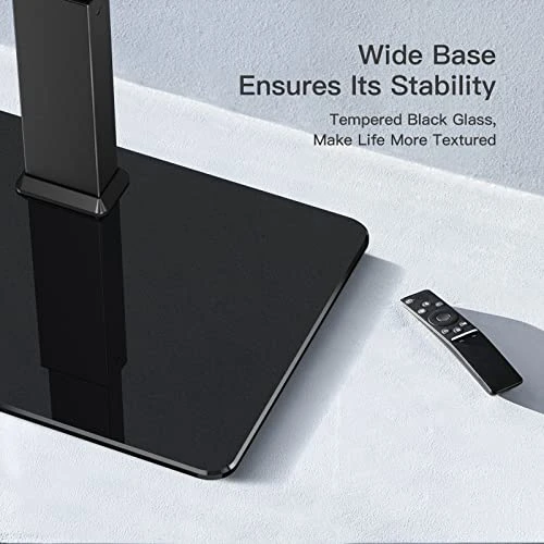 PERLESMITH Swivel Universal TV Stand For 37-65, 70 Inch LCD OLED Flat/Curved Screen TVs-Height Adjustable Table Top Center TV Stand With Wire Management, VESA 600x400mm up To 88lbs - Image 3