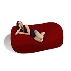 Jaxx 7 Ft Giant Bean Bag Sofa, Cinnabar
