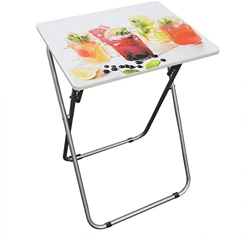 Home Basics TT39161 Foldable TV Tray Table, 19.0 X 15.0 X 26.0, Cocktails (White) - Image 7