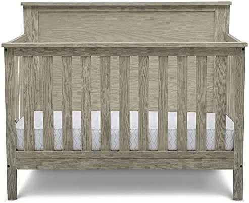 Delta Children Middleton Mini Crib With 2.75-Inch Mattress - Greenguard Gold Certified, Textured Limestone - Image 6