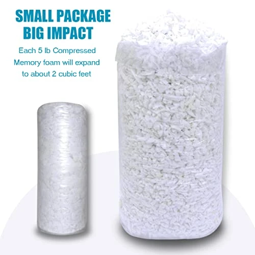Shredded Memory Foam For Bean Bag Filler Pouf Filling Prefect Refill Material For Bean Bag Chair Pillow Stuffing For Stuffed Animals Ottoman Couch Cushion Dog Bed - Image 2