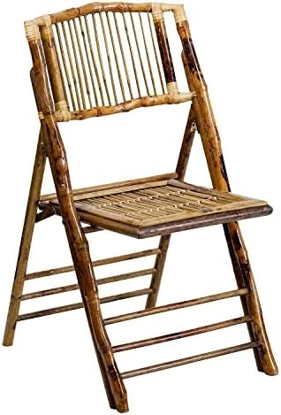 Flash Furniture Bamboo Folding Chairs | Set Of 2 Bamboo Wood Folding Chairs - Image 7