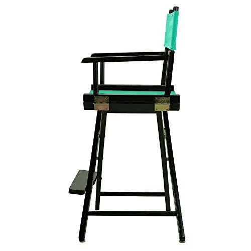 Casual Home 24" Director's Chair Black Frame-with Teal Canvas, Counter Height - Image 2