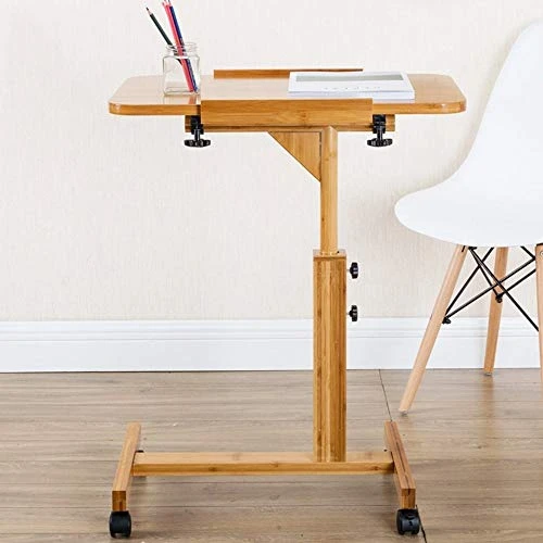 WYKDD Height Adjustable Mobile Laptop Stand Desk Rolling Cart, Height Adjustable From (Size : 50x70cm) - Image 4