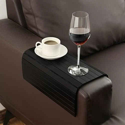 GEHE Couch Arm Table Flexible/Foldable Sofa Arm Tray Table Perfect For Drink Snacks Great Arm Tray For Couch Armrest Tray - Image 9