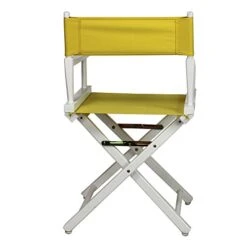 Casual Home 18" Director's Chair White Frame With Yellow Canvas