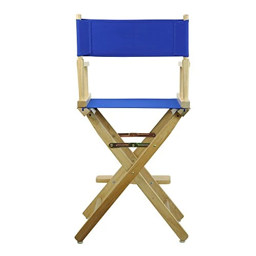 Casual Home 24" Director's Chair Natural Frame With Royal Blue Canvas, Counter Height - Image 2