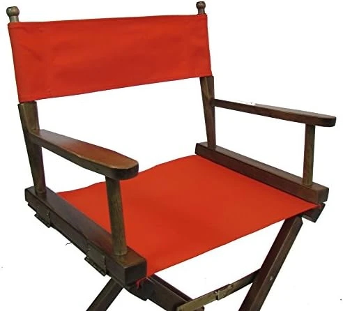 TLT Personalized Imprinted Gold Medal Contemporary 30" Bar Height Walnut Frame Directors Chair - Royal Blue - Image 11