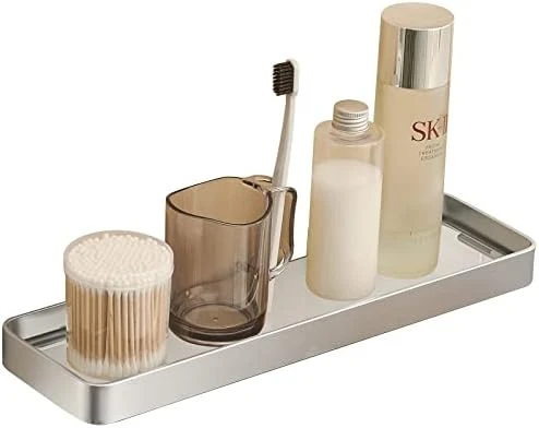 Danpoo Black Floating Shelf Bathroom Wall Shelf, 16" Tempered Glass Shelf Wall Mounted - Image 7