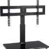 PERLESMITH Swivel Universal TV Stand For 37-65, 70 Inch LCD OLED Flat/Curved Screen TVs-Height Adjustable Table Top Center TV Stand With Wire Management, VESA 600x400mm up To 88lbs