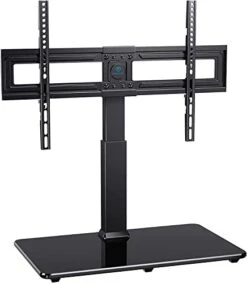 PERLESMITH Swivel Universal TV Stand For 37-65, 70 Inch LCD OLED Flat/Curved Screen TVs-Height Adjustable Table Top Center TV Stand With Wire Management, VESA 600x400mm up To 88lbs