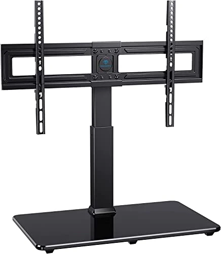 PERLESMITH Swivel Universal TV Stand For 37-65, 70 Inch LCD OLED Flat/Curved Screen TVs-Height Adjustable Table Top Center TV Stand With Wire Management, VESA 600x400mm up To 88lbs