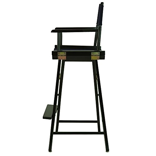 Casual Home 30" Director's Chair Black Frame-with Navy Canvas, Bar Height - Image 3