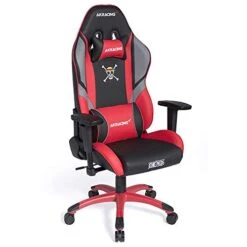 AKRacing One Piece Gaming Chair, Desk Chair, Red, One Piece, Collaboration Model, Heavy Duty PU Leather, 180° Reclining, Home, Remote