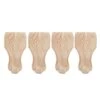 Hztyyier 4pcs Solid Wood Furniture Legs Wood Carved Sofa Couch Chair Ottoman Loveseat Table Cabinet Furniture Wood Legs Wood Unfinished Carved Feet(15x6cm)