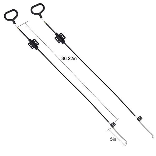 Nonley Sofa Recliner Cables, 2 Pack Couch Release Cables Recliner Replacement Parts D Ring Couch Recliner Pull Handle, Hook Exposed Cable With S Tip For Sofa, Black - Image 2