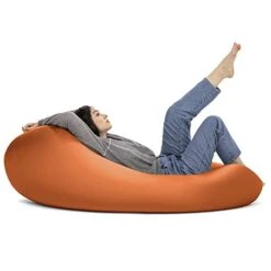 Jaxx Nimbus Spandex Bean Bag Chair For Adults-Furniture For Rec, Family Rooms And More, Large, Orange