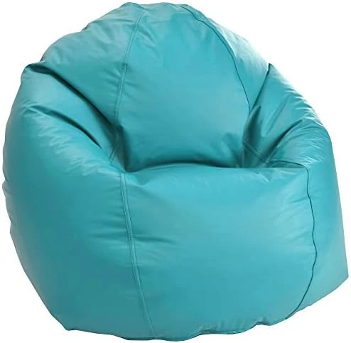 Bean Products Large Vinyl Bean Bag Chair | Filled W/Polystyrene Beads & CertiPUR Foam | Made In USA | 36”W, 36”L, 40”H | 20lb | Available In 2 Sizes | Perfect For Adults, Teens & Kids | Dark Navy - Image 8